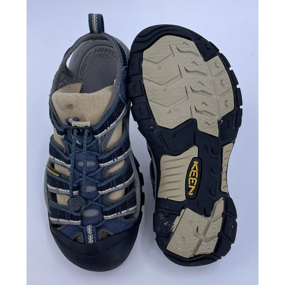 KEEN Mens Newport‎ H2 Hiking Sport Sandals Gray Blue Waterproof 1014187 Mens 7